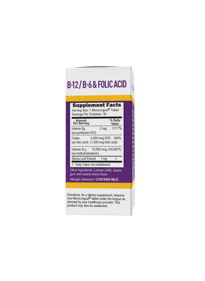 Superior Source No Shot Vitamin B12 Methylcobalamin 10000 Mcg B6 Folic Acid Quick Dissolve Sublingual Tablets 30 Ct Increase Energy Healthy Heart Boost Metabolism Stress Support Nongmo  - Image 2