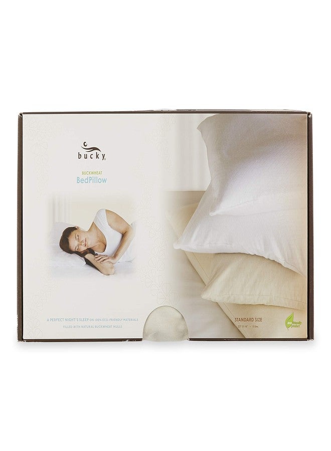Bucky 100% Buckwheat Filled Pillow Collection, Standard, 23x16", Natural Twill - Image 3