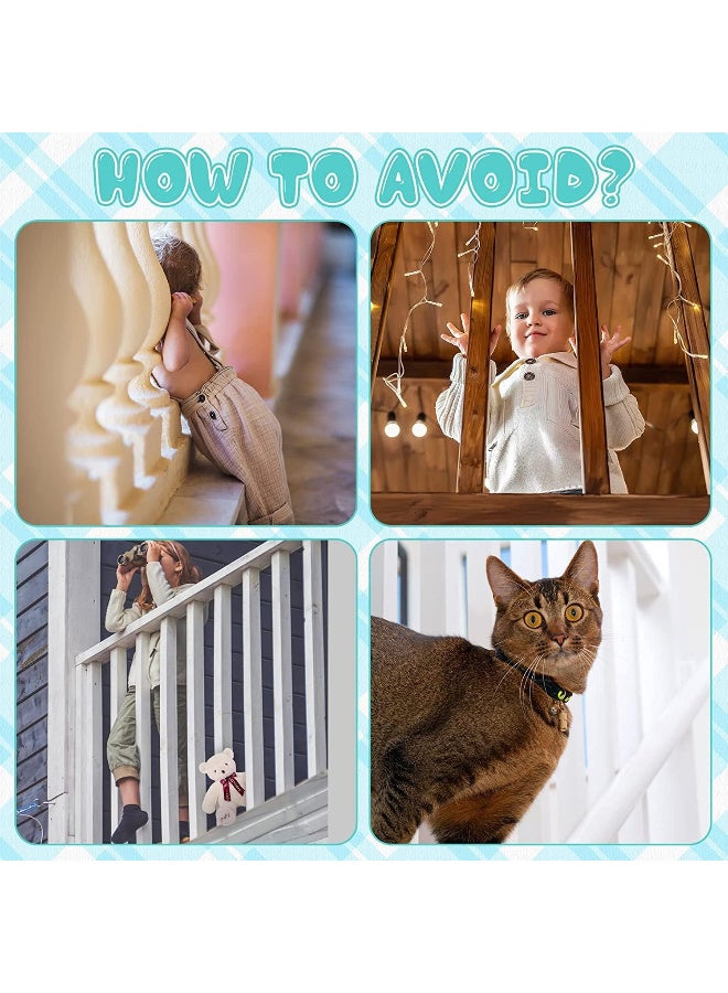 RATSAW Baby Safety Stair Railing Net Children's Outdoor Balcony Fence Protection Mesh No Drilling For Dog Cat Window 300x78cm Black - Image 4