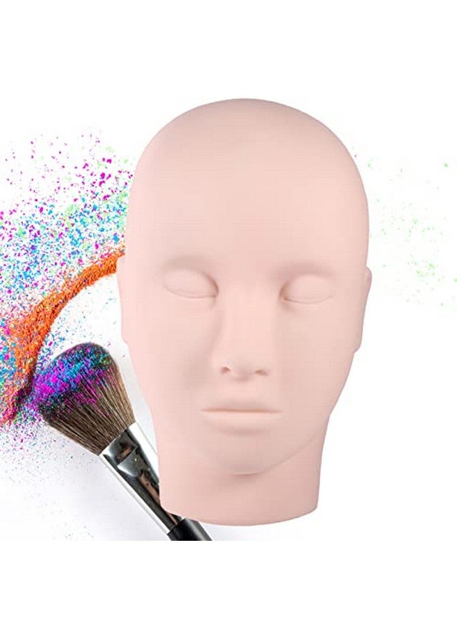 Natudeco Mannequin Training Head Model Soft Silicone Massage Makeup Practice Head For Cosmetology Eyelash Extension Face Painting Wig Hat Display - Image 1