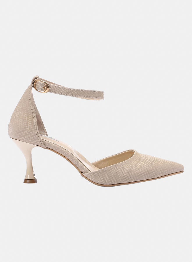 XO Style Elegant Smoky women's heeled shoes with a pointed toe and ankle strap - Image 2