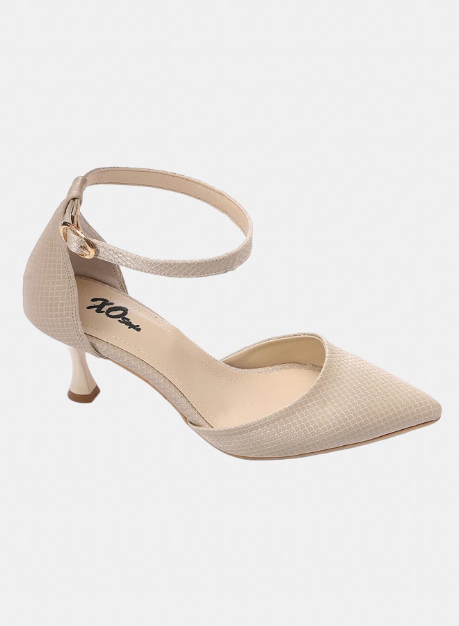 XO Style Elegant Smoky women's heeled shoes with a pointed toe and ankle strap - Image 1