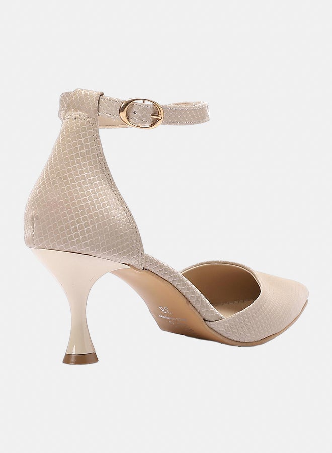 XO Style Elegant Smoky women's heeled shoes with a pointed toe and ankle strap - Image 3