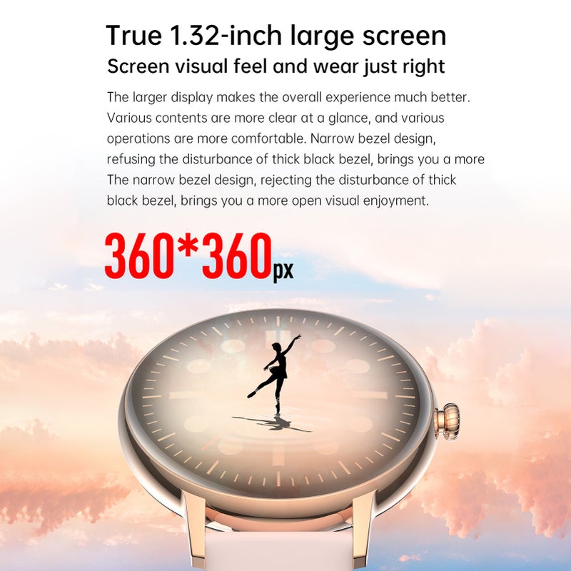 FW07 1.32''TFT Smart Sports Watch BT 5.0 Smartwatch Call Watch Intelligent Watch IP67-waterproof Fitness Tracker Multifunctional Watch Compatible for Android iOS - Image 4