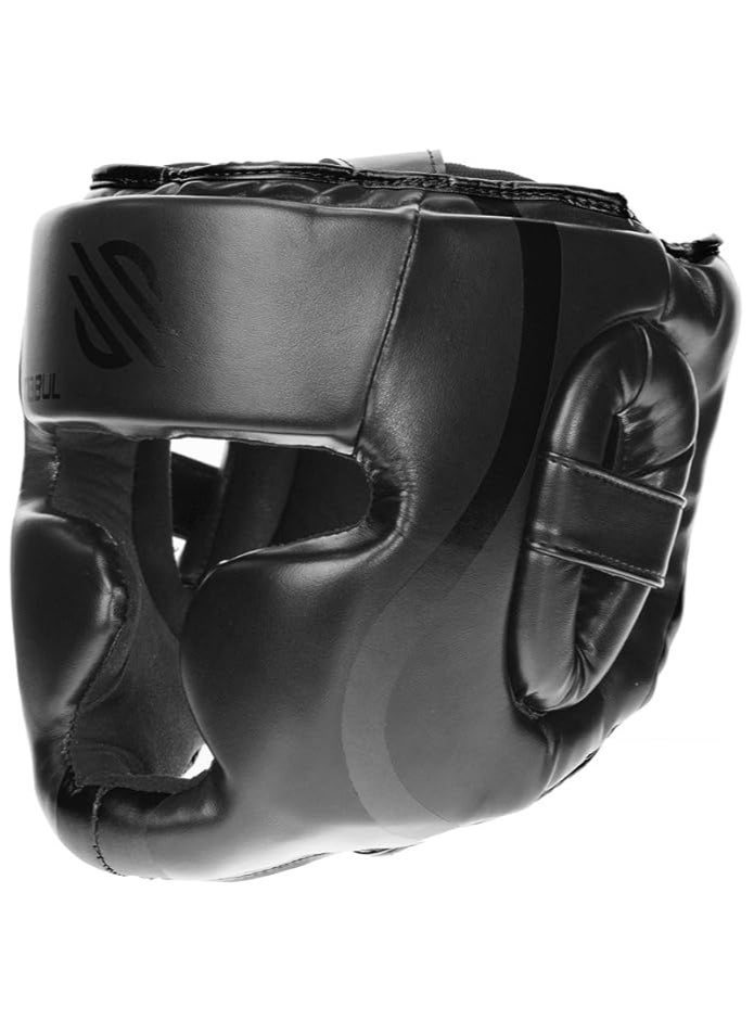 سنابول قبعات الملاكمة الأساسية للرجال والنساء | أغطية رأس Muay Thai وMMA | السجال القبعات | معدات رأس الملاكمة مع تغطية كاملة للوجه (أسود، L/XL)  - Image 5