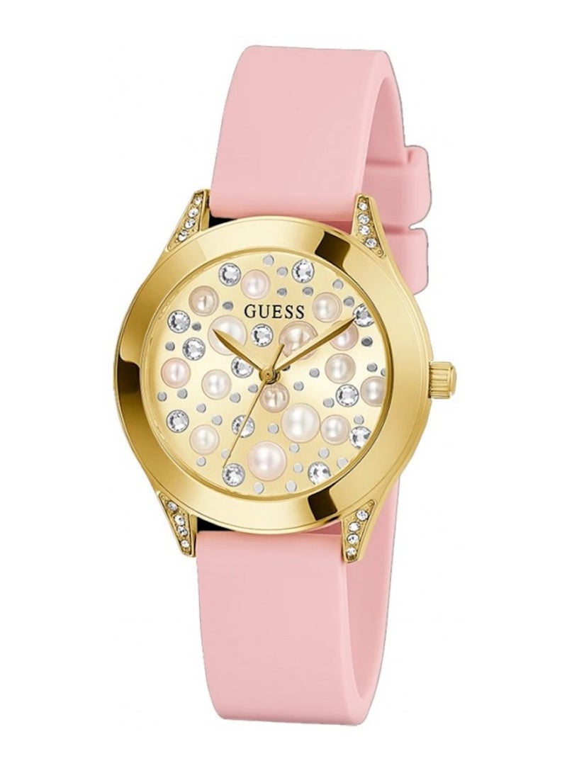 GUESS Women Pearl Analog Quartz Pink Silicone band Watch GW0381L2 - 36mm - Image 4