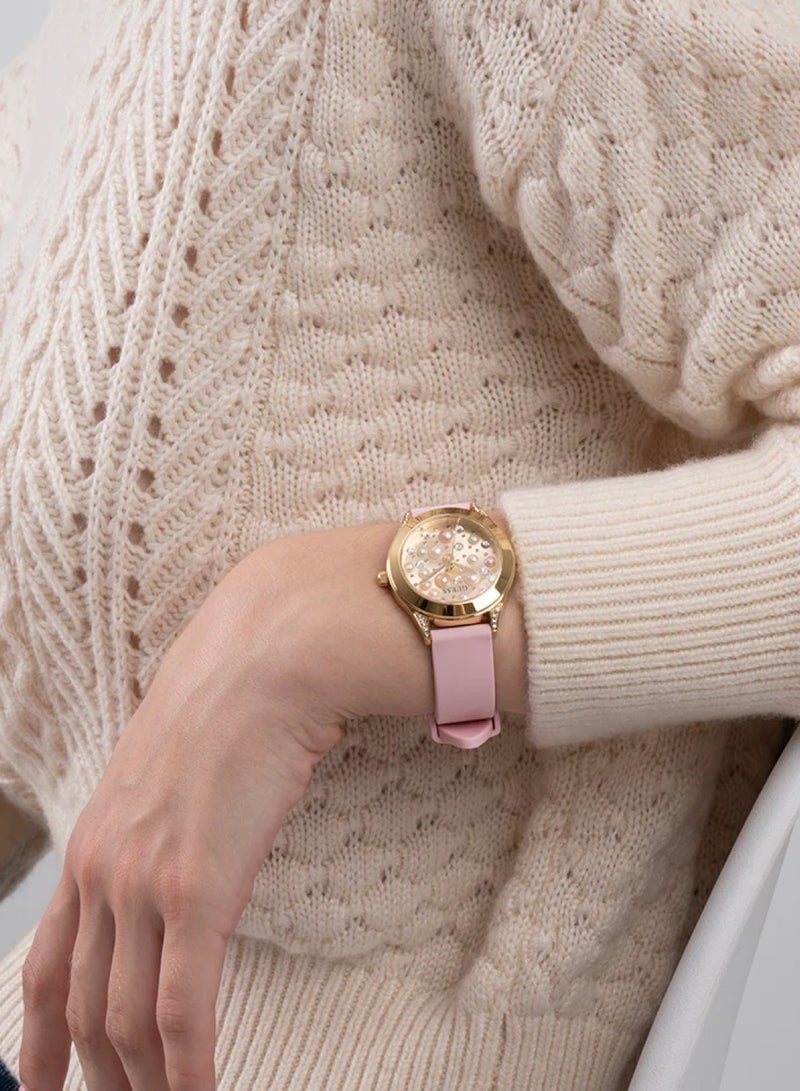GUESS Women Pearl Analog Quartz Pink Silicone band Watch GW0381L2 - 36mm - Image 5