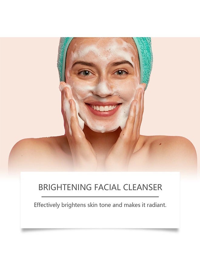 EELHOE Brightening Facial Cleanser,Turmeric Facial Cleanser, Glow Wash Turmeric Face Wash With Brush, Deep Cleansing Exfoliating for Women All Skin 100ML - Image 4