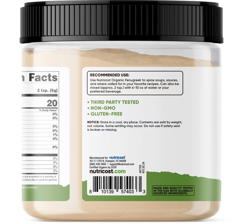 Nutricost Organic Fenugreek Powder (1LB) - Image 4