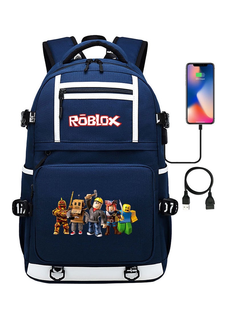 روبلوكس أكتاف مطبوعة للشباب ذات سعة كبيرة للرجال والنساء