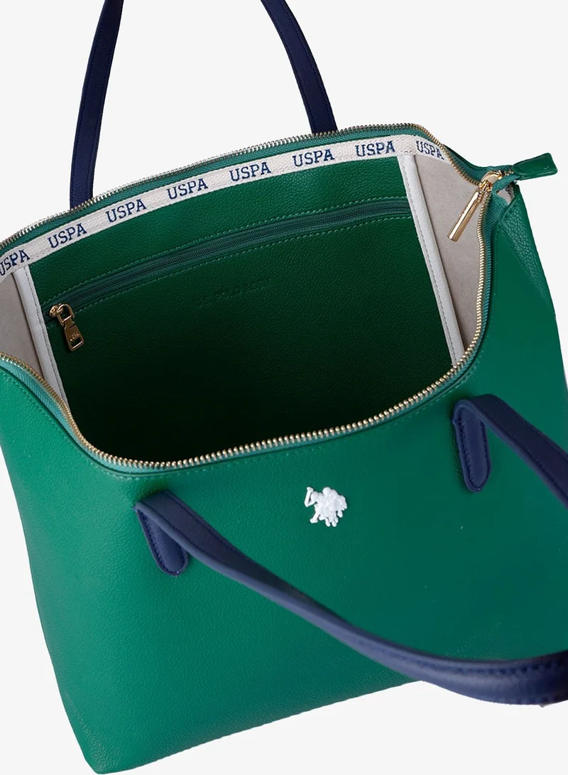 U.S. Polo Assn. GREEN NAVY U.S. Polo Assn. Women's Tote Bag, Ladies Large Capacity Shoulder Bag Handbag for Ladies Travel Bag for Green Navy for Women | Best Price UAE