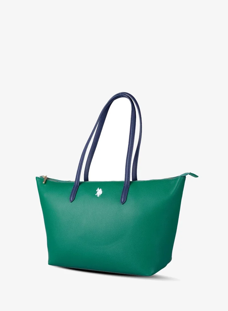 U.S. Polo Assn. GREEN NAVY U.S. Polo Assn. Women's Tote Bag, Ladies Large Capacity Shoulder Bag Handbag for Ladies Travel Bag for Green Navy for Women | Best Price UAE