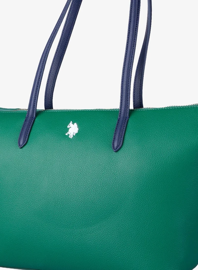 U.S. Polo Assn. GREEN NAVY U.S. Polo Assn. Women's Tote Bag, Ladies Large Capacity Shoulder Bag Handbag for Ladies Travel Bag for Green Navy for Women | Best Price UAE