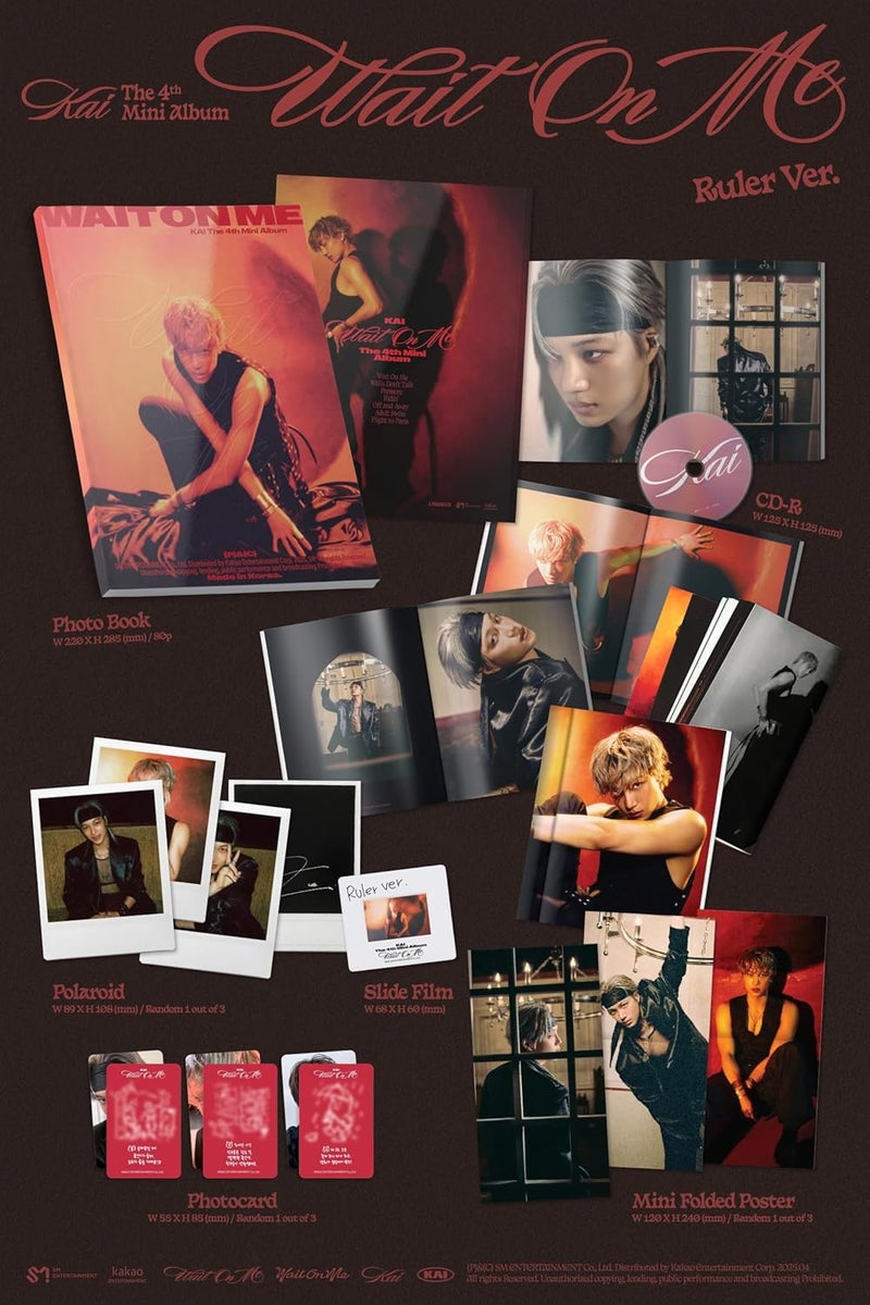 EXO KAI Wait On Me 4th Mini Album with Tracking Sealed Photobook SetDriverRuler - Image 3