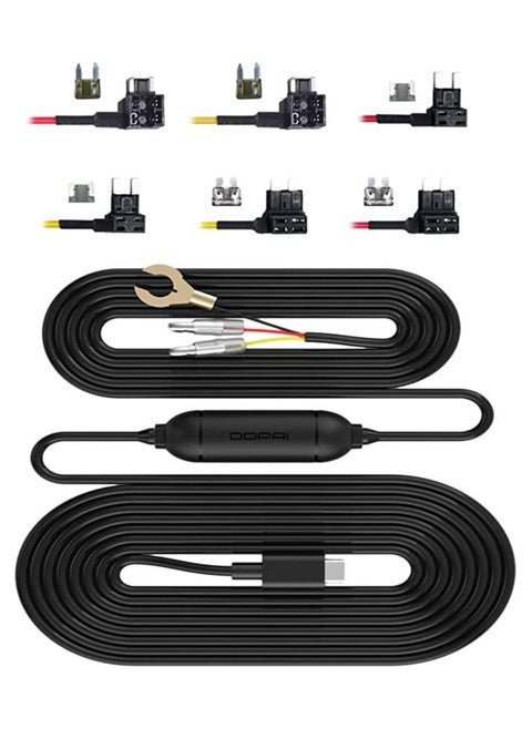 Dash Cam Hardwire Kit, Compatible for Mola N3 Pro/ Z50 Dash Cam/Mini 5 Dash Cam/ Z40 Dash Cam Hard Wire Kit Fuse for Dashcam in Type-C Port, Plozoe 12V-24V to 5V Car Dash Camera Charger