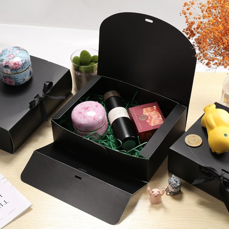 Plain Paper Box for Packaging Products – 10 Pieces – Size 28x23.5x7cm – Multipurpose Packaging Boxes for Gifts and Products (Black) - Image 3
