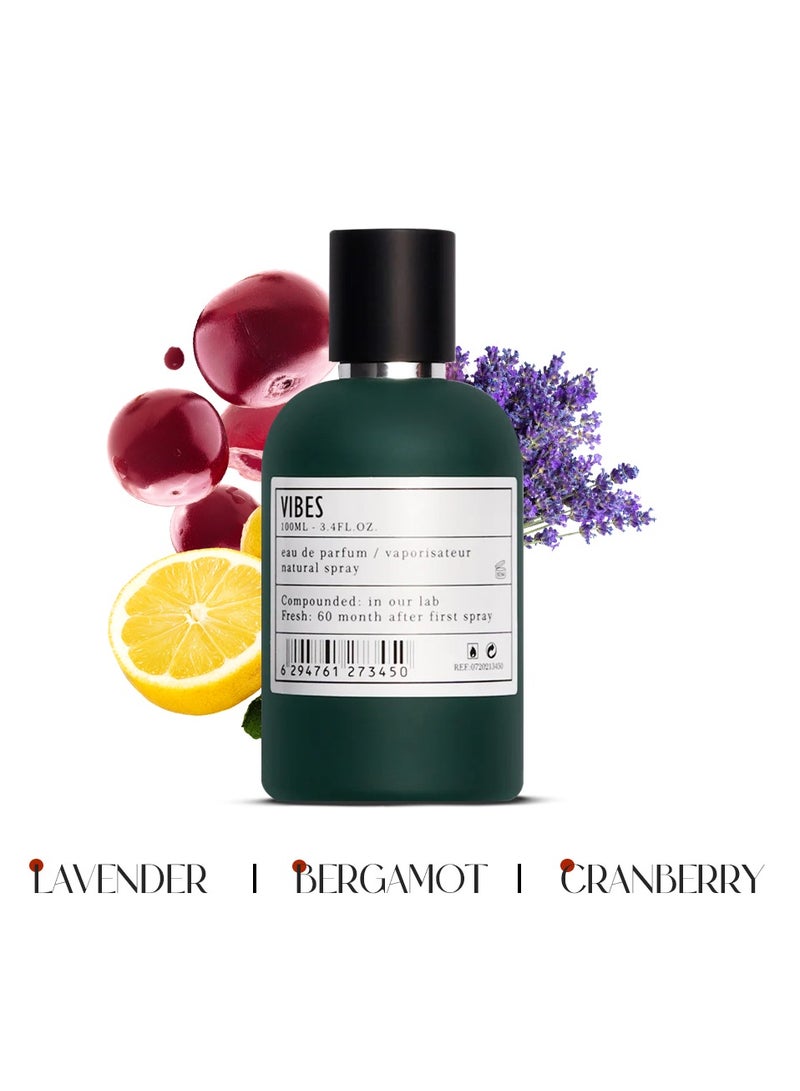 AMD Perfumes Vibes By AMD Perfumes Men and Women Fragrance EDP 100ml - Image 2