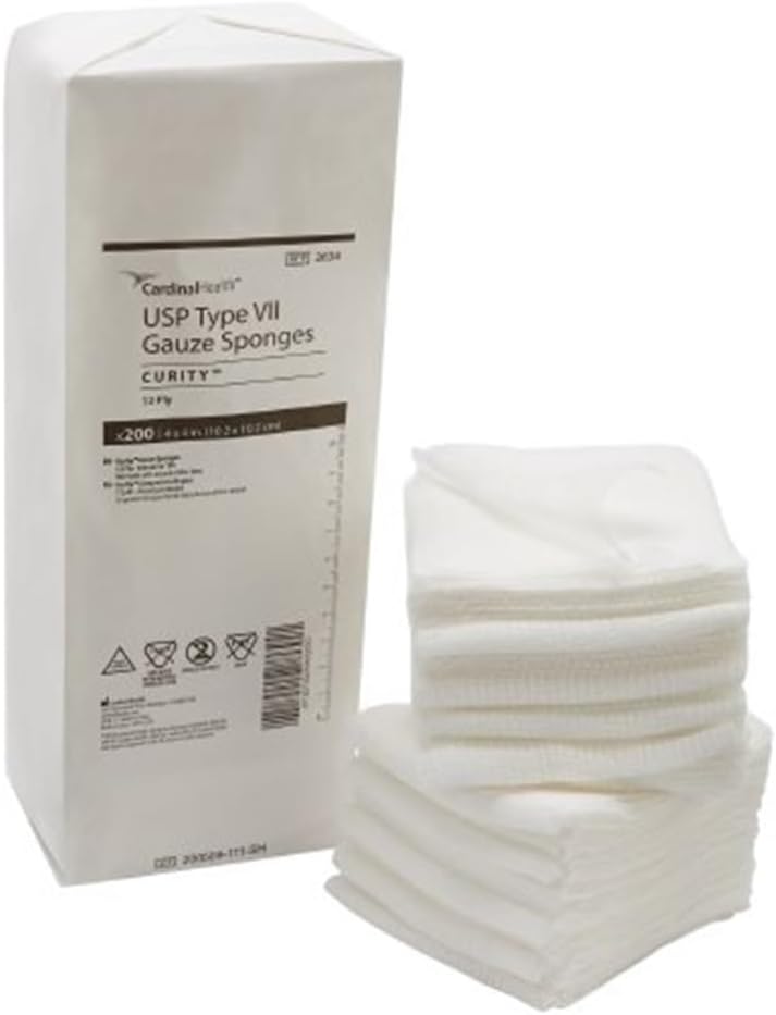 Kendall Gauze 4X4 CURITY 12PLY NS PK200 COVIDIEN