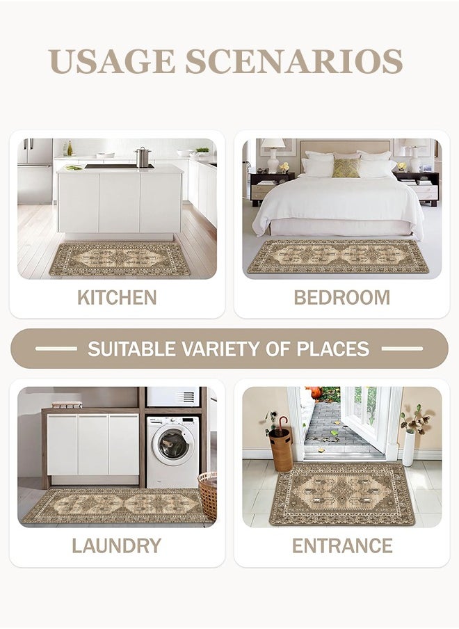 Generic 2 PCS Kitchen Floor Mats Rugs Set, Cushion Floor Carpet, Waterproof, Oil Resistant and Anti-Fatigue PU Standing Mat for Kitchen, Floor, Office, Sink, Laundry 45*75CM+45*120CM  - Image 3