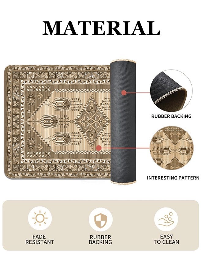 Generic 2 PCS Kitchen Floor Mats Rugs Set, Cushion Floor Carpet, Waterproof, Oil Resistant and Anti-Fatigue PU Standing Mat for Kitchen, Floor, Office, Sink, Laundry 45*75CM+45*120CM  - Image 2