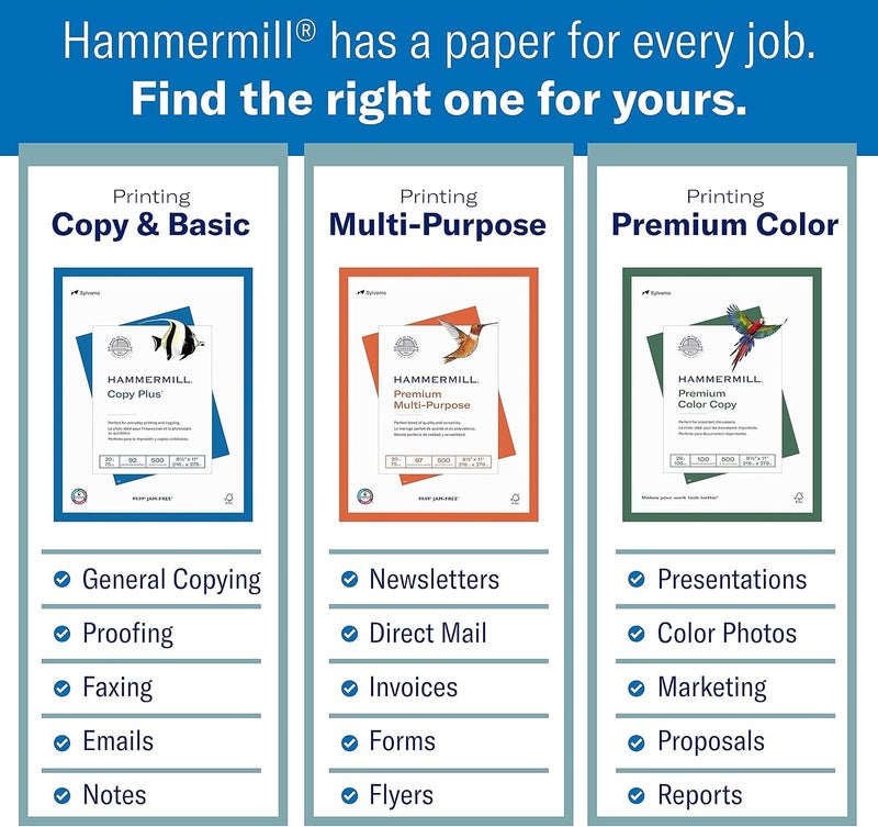 Hammermillamp;reg; Cover Stock, 60lb, 98 Brightness, Letter, White, 250 Sheets - Image 4