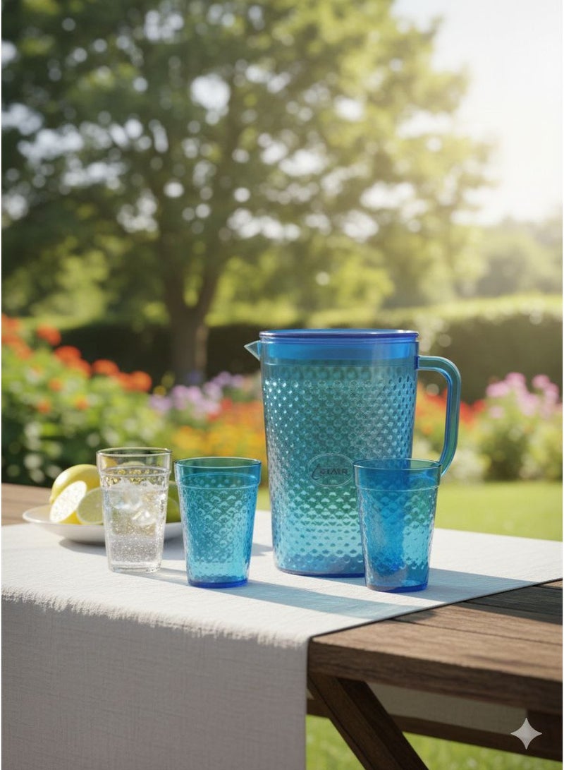 A pitcher set with 2 cups in a stylish and practical design, ideal for serving juices and cold or warm drinks in a neat and attractive way.A pitcher set with 2 cups in a stylish and practical design, ideal for serving juices and cold or warm drinks in a neat and attractive way. - Image 2