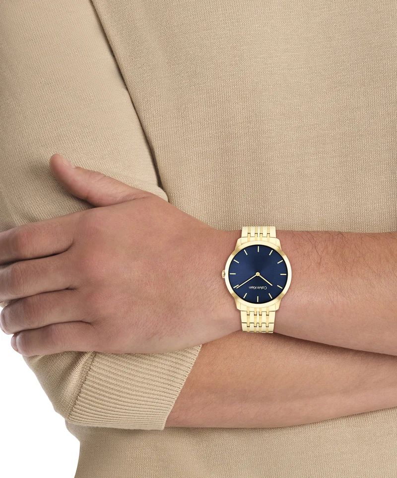 كالفن كلاين Ionic Thin Gold Plated Steel Watch