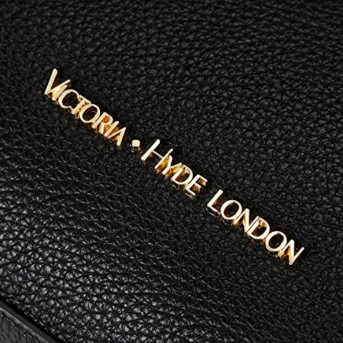 VICTORIA HYDE Tote Bag for Women Large PU Leather Shopper Handbags Vegan Travel Shoulder Bags for Women and Mom Best Gift (Black) - Image 3