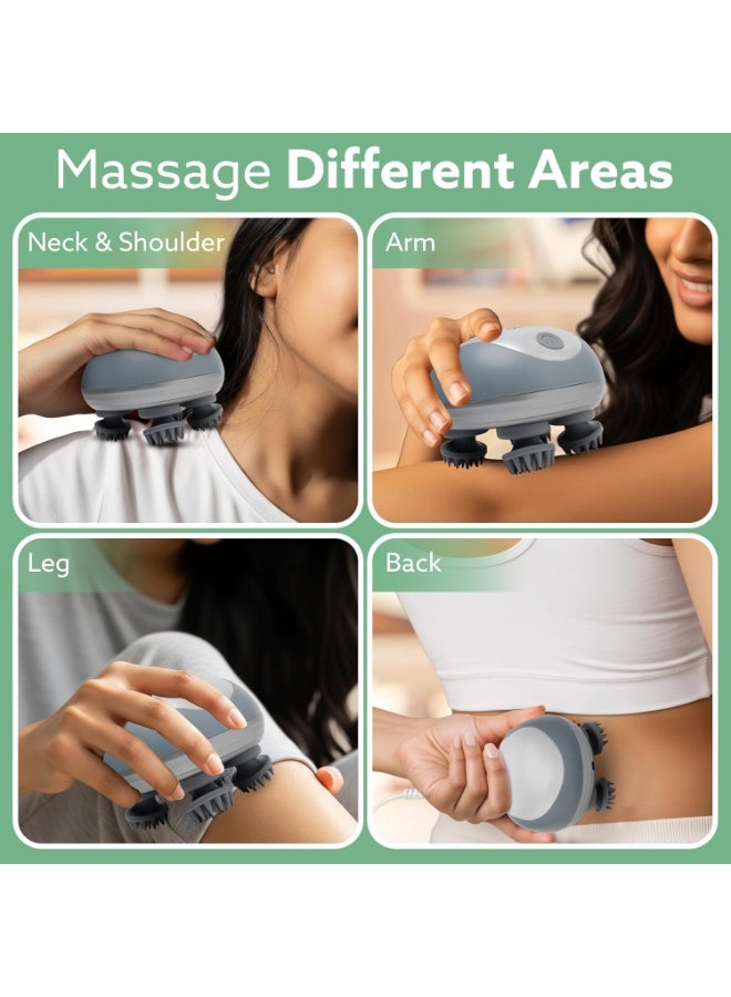 Blueidea Portable Electric Scalp Massager, Waterproof, For Hair Growth, Hair Deep Clean, Head Relaxation, 3 Speed Modes, Handheld Portable Head Scratcher Massager (Sable White) - Image 3