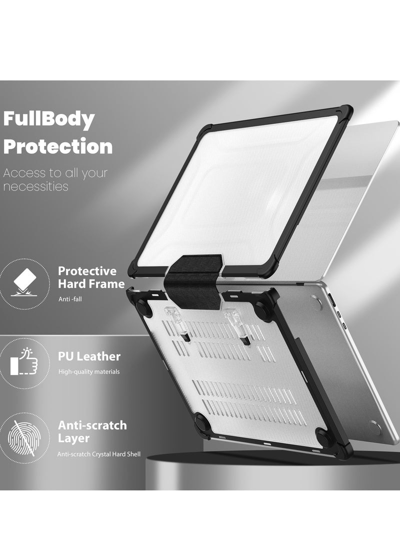 Generic Adapted To Macbook Air13.6 2022/2024 (M2 A2681/M3 A3113) Laptop Protective Case Transparent Frosted Cooling Bracket Anti-Fall Case  - Image 5