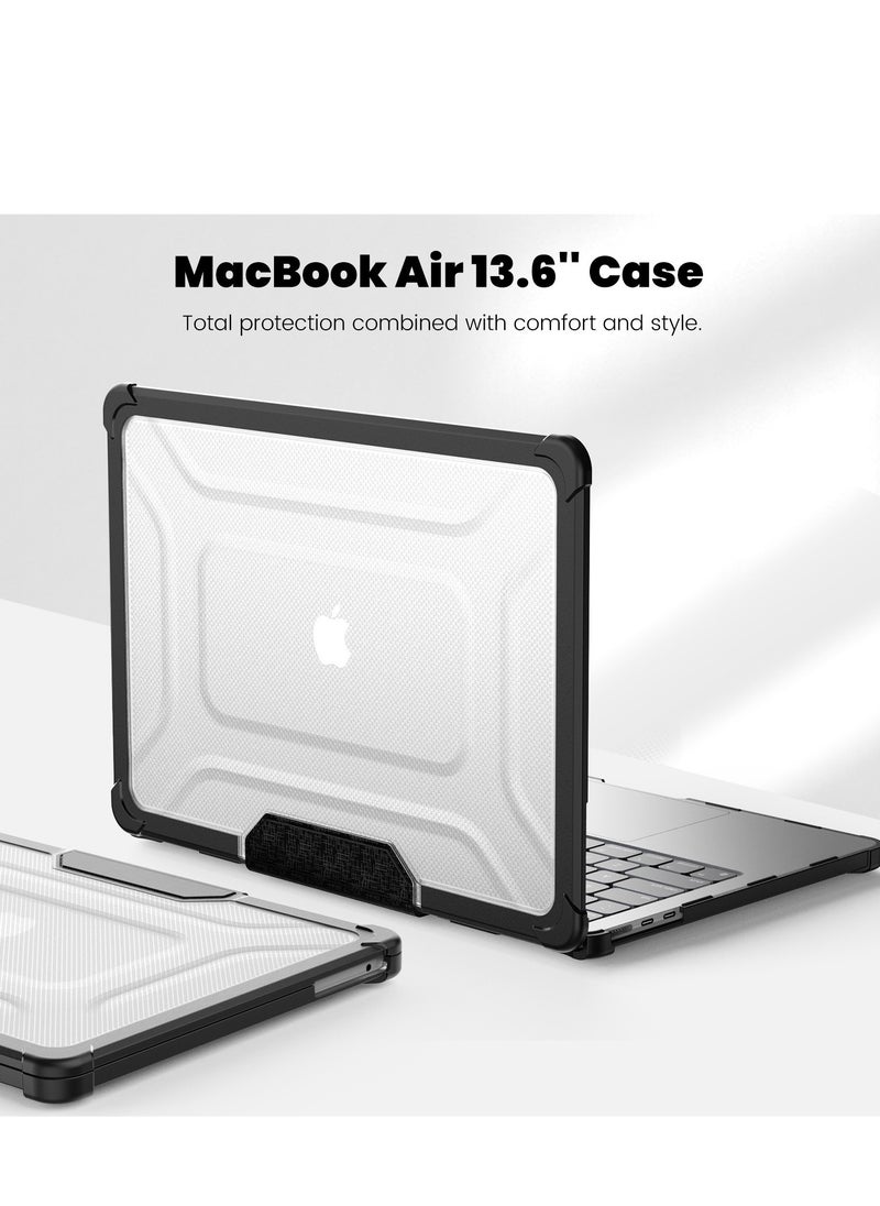 Generic Adapted To Macbook Air13.6 2022/2024 (M2 A2681/M3 A3113) Laptop Protective Case Transparent Frosted Cooling Bracket Anti-Fall Case  - Image 1