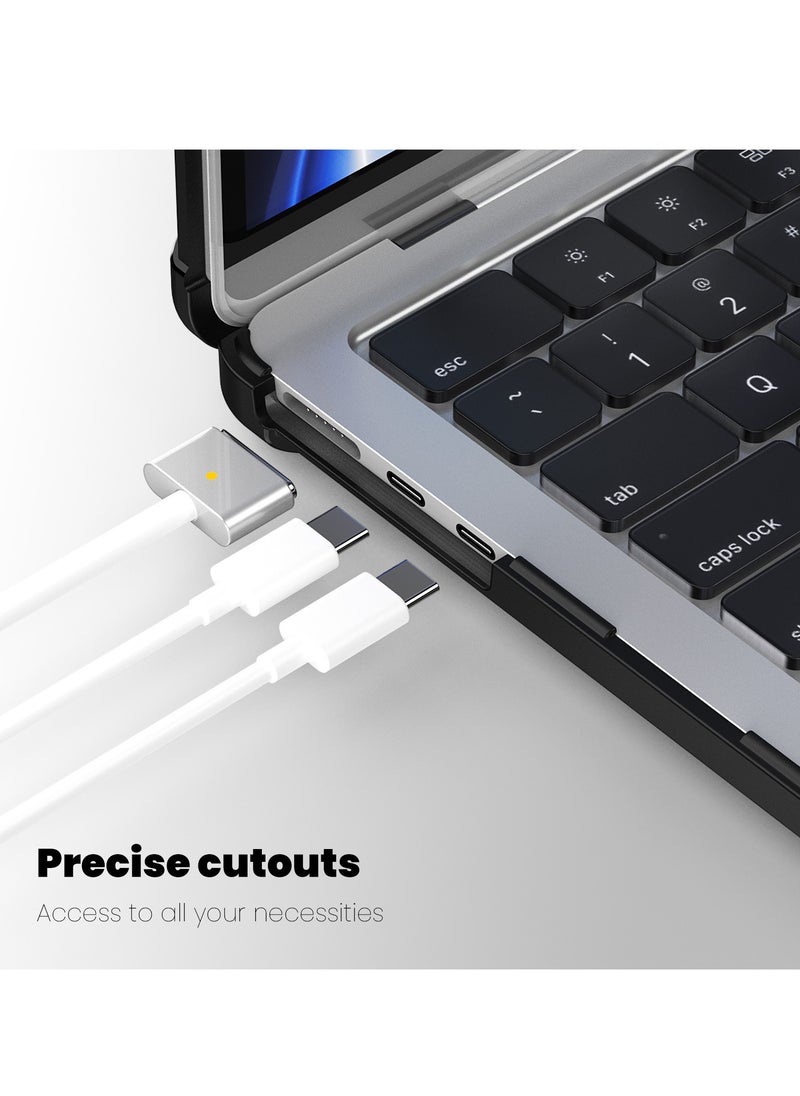 Generic - Adapted To Macbook Air13.6 2022/2024 (M2 A2681/M3 A3113) Laptop Protective Case Transparent Frosted Cooling Bracket Anti-Fall Case - Image 1