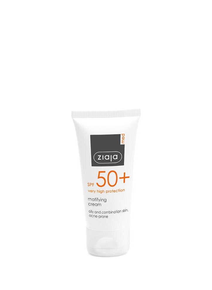 Ziaja MED SPF50+ Very High Protection Mattifying Cream - Image 1