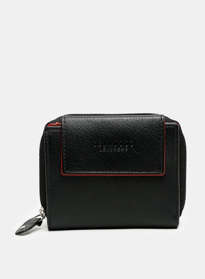 TEAKWOOD Genuine Leather RFID with Photo ID Card Holder Coin Pocket Wallet - Image 2