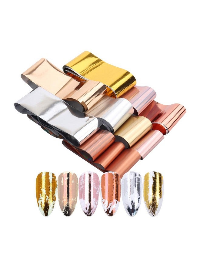 Yokilly 10 Sheets Holographic Nail Art Foil Transfer Stickers Metallic Color Print Nail Decals 3D Selfadhesive Stickers Diy Manicure Decoration Kit - Image 5