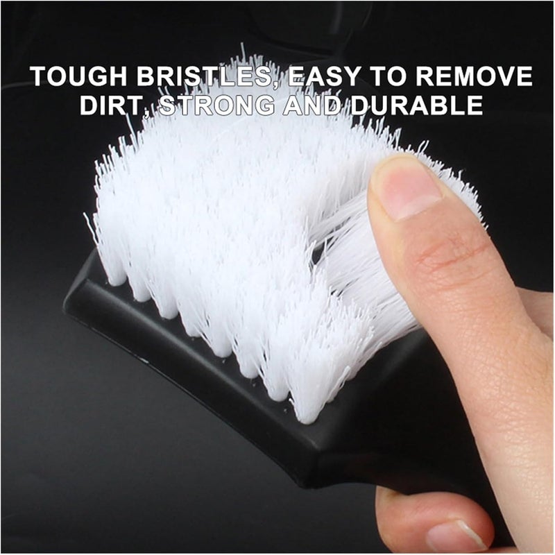 Compatible for 4pc Car Wheel Rim Cleaning Brush Black Handle Tire Hub Clean Auto Detailing Washing - Image 2