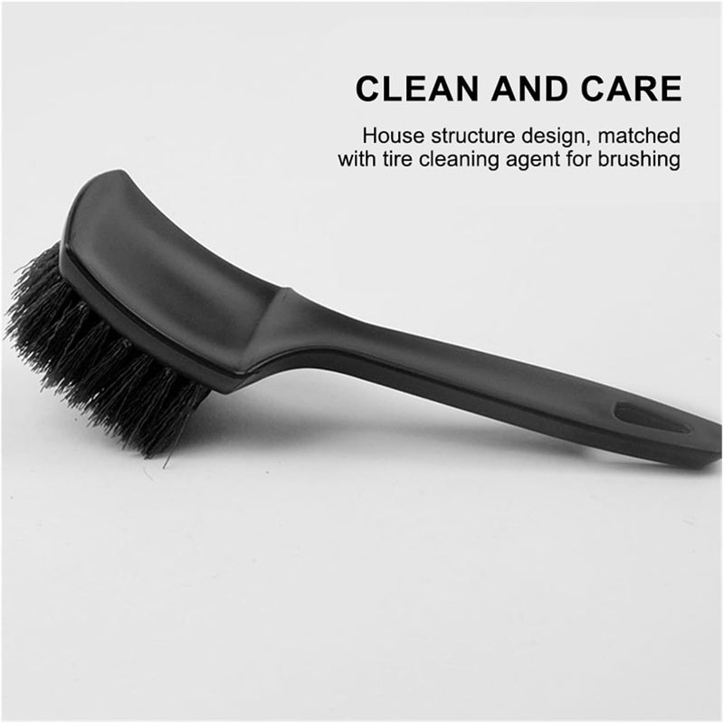 Compatible for 4pc Car Wheel Rim Cleaning Brush Black Handle Tire Hub Clean Auto Detailing Washing - Image 5