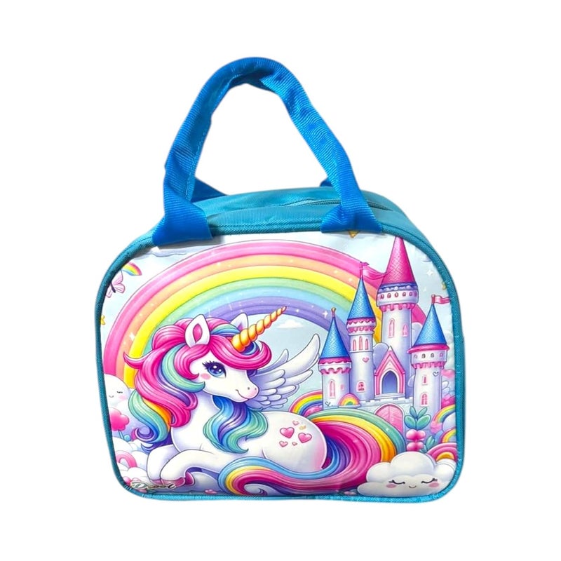 Insulated Lunch Bag for Kids for School Picnic Outdoor Unicorn Print