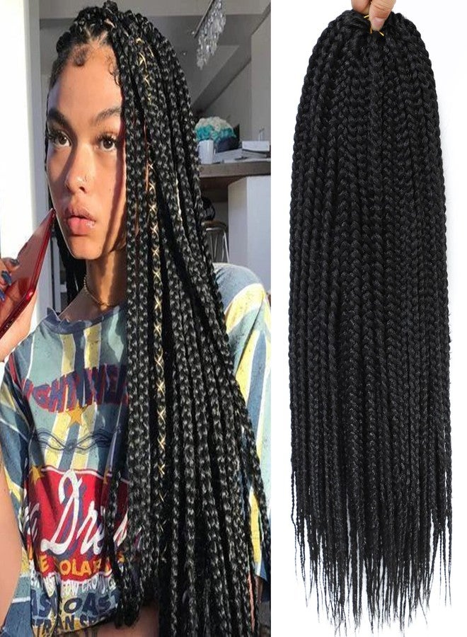 Flagship 8 Packs Crochet Braids for Back Women 18 Inch Crochet Box Braids Prelooped Crochet Hair for Black Women Box Braids Crochet Hair Extensions - Image 1