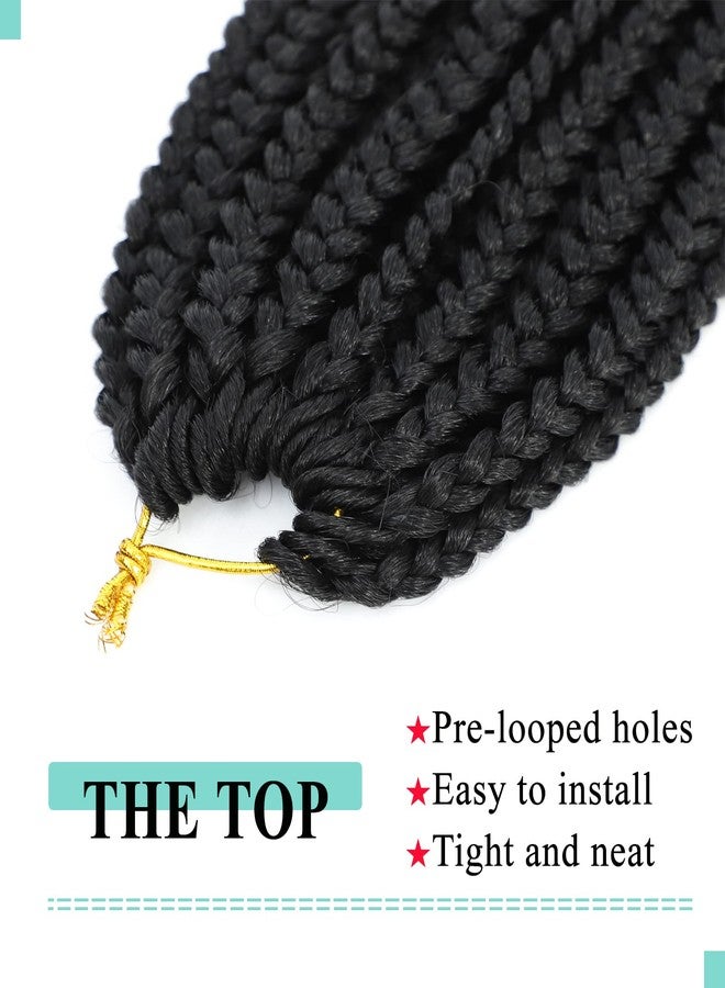 Flagship 8 Packs Crochet Braids for Back Women 18 Inch Crochet Box Braids Prelooped Crochet Hair for Black Women Box Braids Crochet Hair Extensions - Image 4