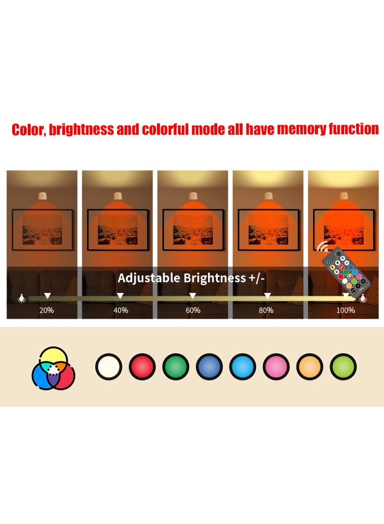 New double-sided luminous magnetic wall lamp spotlight living room bedroom bedside lamp wall lamp rechargeable decorative atmosphere lamp 2600 mAh large-capacity lithium battery high quality stable performance, free from the constraints of the line  - Image 5