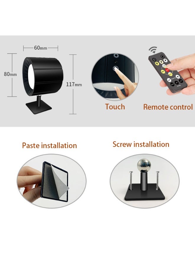 New double-sided luminous magnetic wall lamp spotlight living room bedroom bedside lamp wall lamp rechargeable decorative atmosphere lamp 2600 mAh large-capacity lithium battery high quality stable performance, free from the constraints of the line  - Image 4