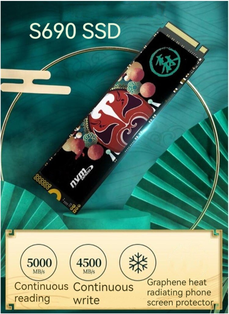 M MIAOYAN - New S690 solid state drive M.2 interface PCIe 4.0 Yangtze Memory Wafer TLC particles 1TB - Image 1