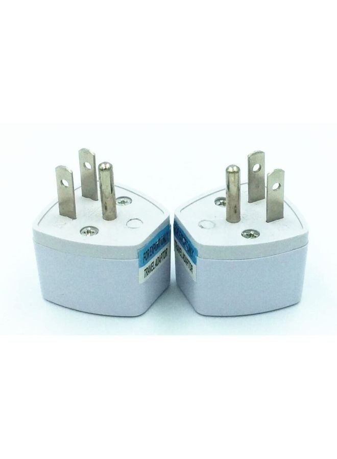 2pcs EU AU UK to USA Japan Canada Converter Travel Power Plug Adapter - Image 1