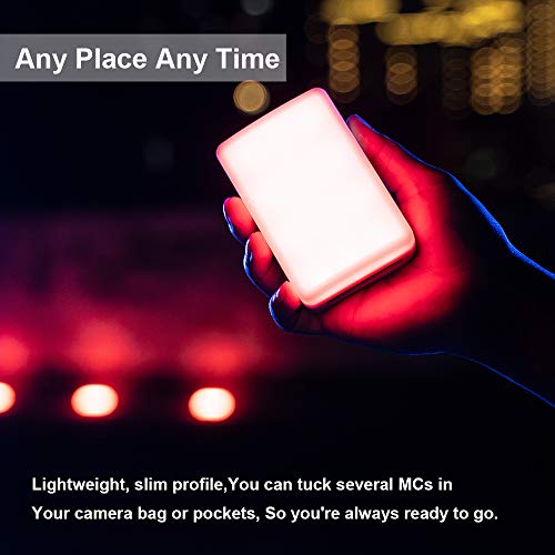 Aputure MC RGBWW On Camera Video Light, CRI/TLCI 96+, Temperature 3200K-6500K, HSI Mode,Support Magnetic Attraction and App with USB-C PD and Wireless Charging - Image 2