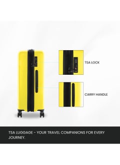 NATIONAL GEOGRAPHIC National Geographic Cruise 100% PC Hardshell Suitcase Set, Durable Lightweight  TSA Combination Lock Travel Luggage, 4 Quite Spinner Wheel, 3pcs Trolley Bag (20+24+28 Inch) Yellow.  - Image 5