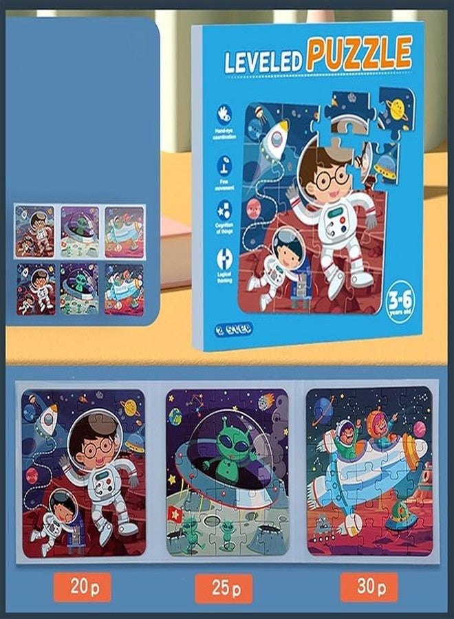 BLiSS HUES 3 in 1-Magnetic Jigsaw Puzzles for Kids- 20,25 and 30 Piece Puzzles Book for Toddlers-Travel Games, Preschool Educational Toys for 3 4 5 Year Old Boys and Girls - Image 2