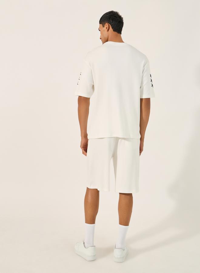 Styli Varsity Print Oversized T-Shirt and Shorts Co-Ords  - Image 4