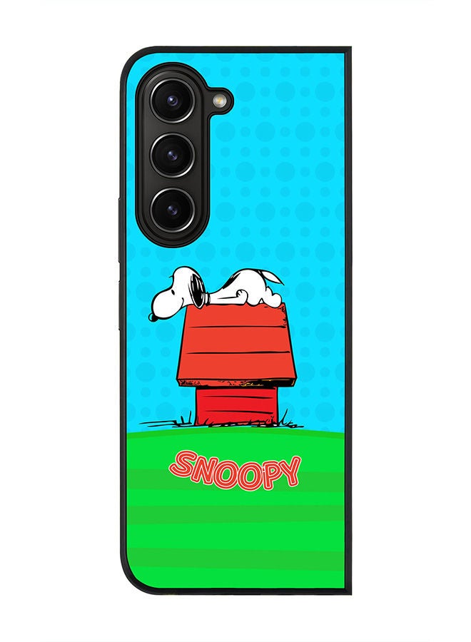Stylizedd Rugged Black edge case for Samsung Galaxy Z Fold5, Slim fit Soft Case Flexible Rubber Edges Anti Drop TPU Gel Thin Cover -  Snoopy 2 - Image 1