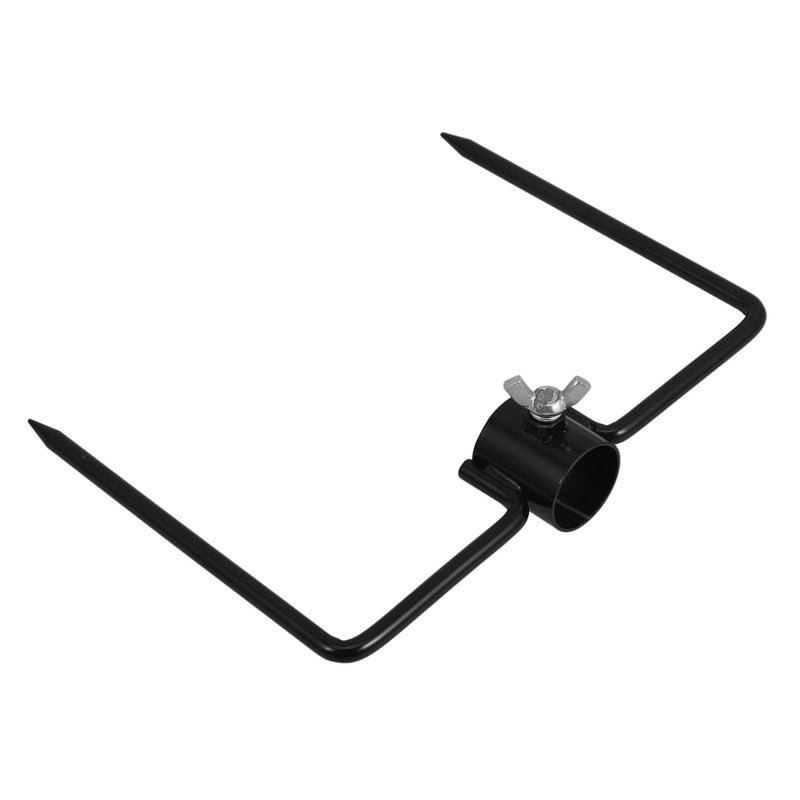 Ground Stake Outdoor Iron Flag Pole Holder Umbrella Anchor Base Garden Stand Patio Shepherds Hook - Image 2